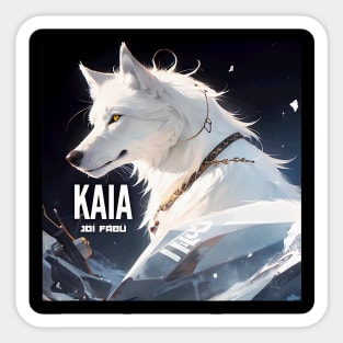 Kaia White Wolf Border Collie Australian Shepherd Wise Love Sticker